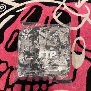 FTP Logo Shorts - Gray Tree Camo - Large - Brand New